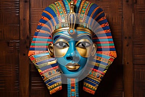 Pharaoh mask colorful. Generate Ai