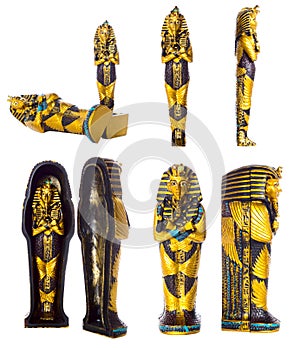 Pharaoh mummy set| Isolated