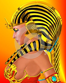 Pharaoh Queen Profile, close up