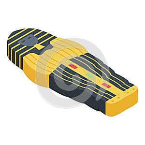 Pharaoh sarcophagus icon, isometric style