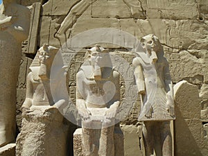 Pharaoh statues, Karnak Temple, Luxor, Egypt