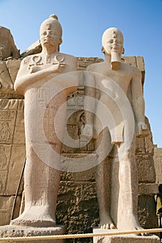 Pharaoh statues in Karnak Temple