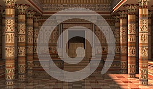 Pharaohs Palace 3D Illustration