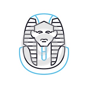 pharaon line icon, outline symbol, vector illustration, concept sign