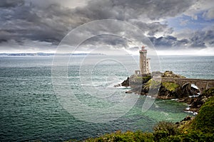 View of the Phare du Petit Minou in Plouzane, Brittany, France