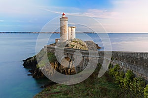 Phare du Petit Minou at sunset, Brittany, France