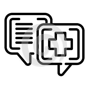 Pharm chat icon, outline style