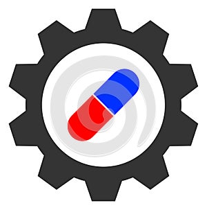 Pharma Industry Raster Icon Illustration