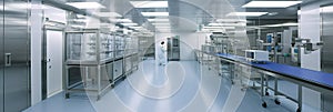 Pharma, pharmaceautical clean room for chemical production in controlled sterile conditions, AI generative