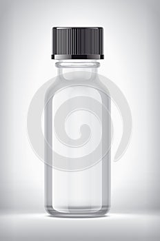 Pharmaceutical bottle on background.