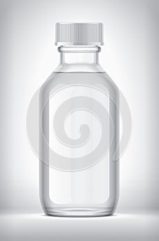 Pharmaceutical bottle on background.