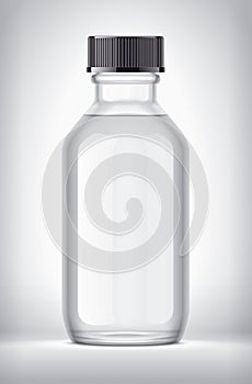 Pharmaceutical bottle on background.