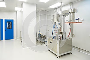 Pharmaceutical factory equipment in sterile environment