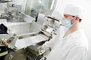 Pharmaceutical factory worker