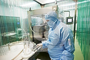 Pharmaceutical factory worker