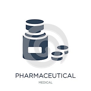 pharmaceutical icon in trendy design style. pharmaceutical icon isolated on white background. pharmaceutical vector icon simple