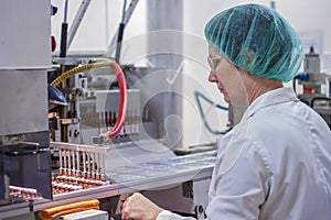 Pharmaceutical Industry Production Line Worker at Work