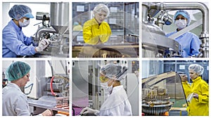 Pharmaceutical Industry Workers - Photo Collage