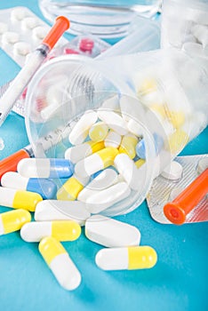 Pharmaceutical medicine pills concept