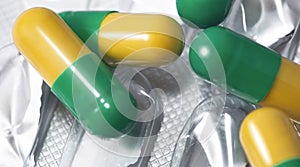 Pharmaceuticals antibiotics capsule pills medicine