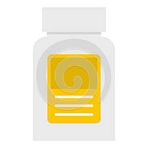 Pharmaceuticals bottle icon isolated