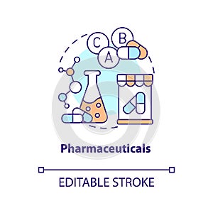 Pharmaceuticals concept icon