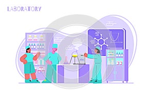 Pharmaceuticals Laboratory Flat Composition