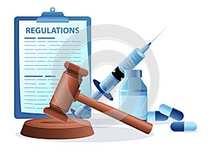 Pharmaceuticals regulations concept