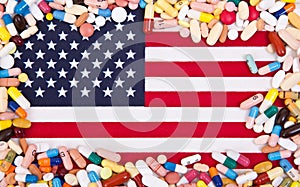 Pharmaceuticals on US flag