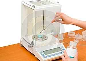 Pharmacist Measuring Substance