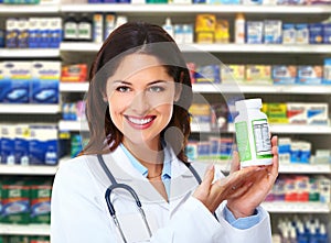 Pharmacist woman.