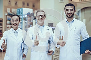 Pharmacists working in pharmacy