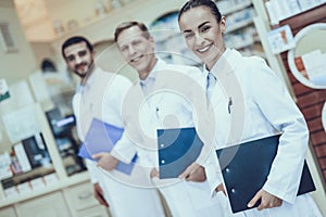 Pharmacists working in pharmacy