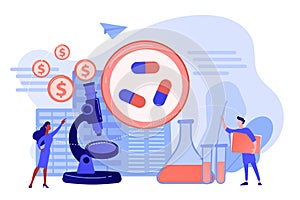 Pharmacological business concept vector illustration.