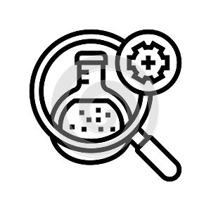 pharmacology research biomedical line icon vector illustration