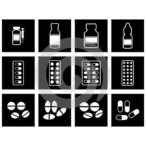 Medicine icon, pharmacy icon, drug icon, medical icon, logo vector design symbol photo