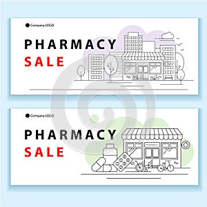 Pharmacy design Trendy vector illustration