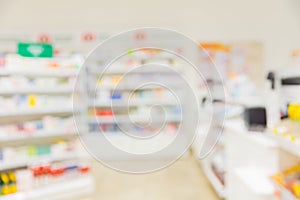 Pharmacy or drugstore room background