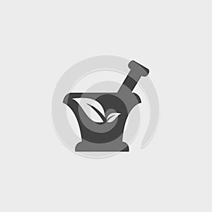 Pharmacy Icon with leaf