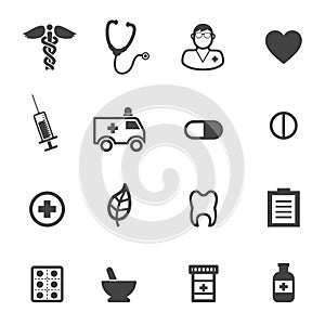 Pharmacy and medical icons photo