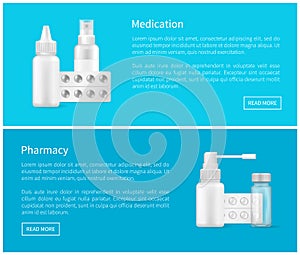 Pharmacy Medication Poster Empty Medical Containers