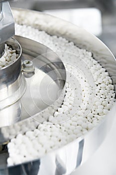 Pharmacy medicine pill production background