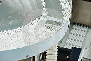 Pharmacy medicine pill production background