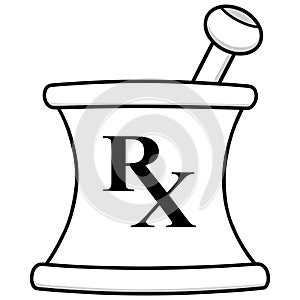 Pharmacy Mortar Illustration