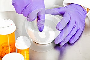 Pharmacy - Mortar and Pestle Closeup photo