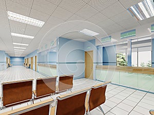 Pharmacy and registration office for admitting patients in the hospital photo