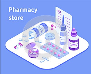 Illustration for pharmacy store