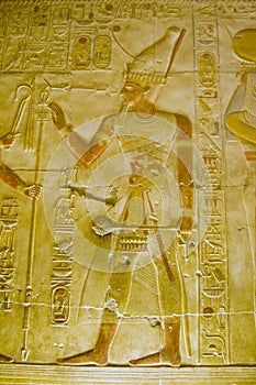 Pharoah Seti with sceptre photo