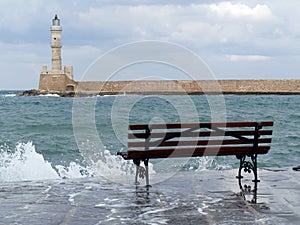 Pharos lighthouse protects the Old Venetian harbor