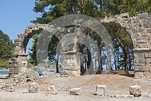 Phaselis Aqueduct Ruins, Turkey photo